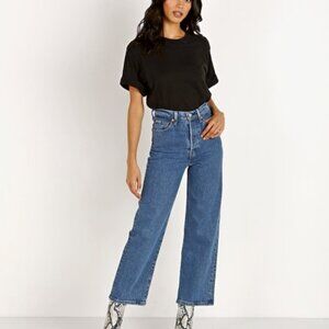 Levi's Ribcage Straight Ankle Georgie W26 L27 Brand New Medium Wash
